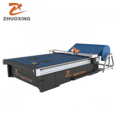 Automatic CNC Oscillating Knife Cutting Fabric Leather Pvc Cutter Machines Fabric Die Cutting Press For Sale